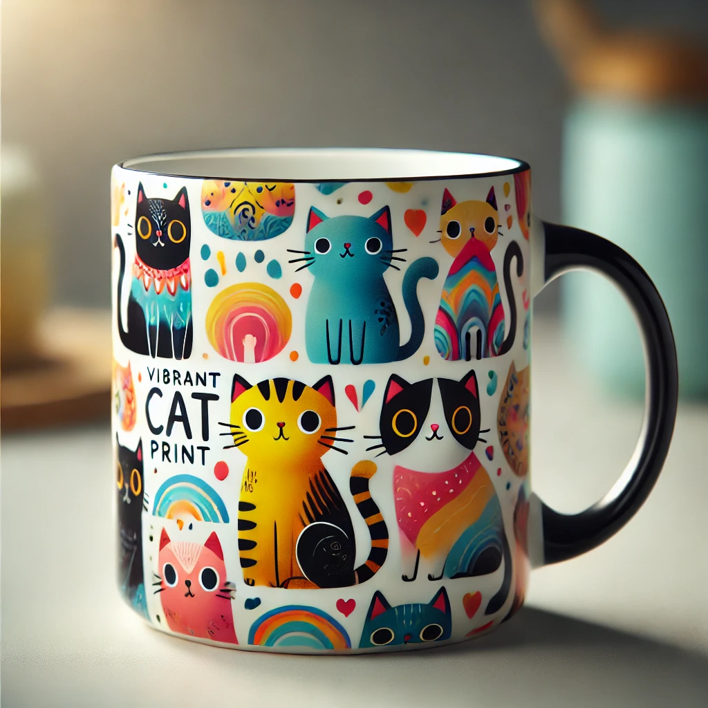 Cat Print Mug 1000358848